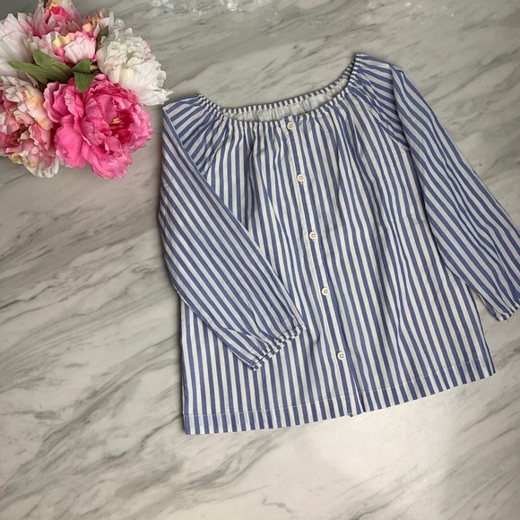 NWOT - Gap girls striped peasant top - Picture 1 of 4